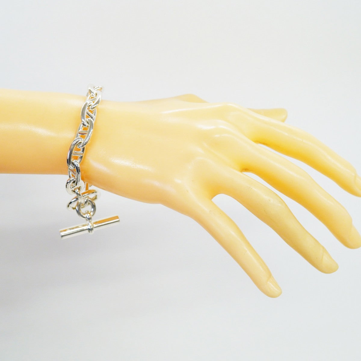【6jfb0231】エルメス ブレスレット シェーヌダンクル MM 15コマ シルバー925【中古】レディース