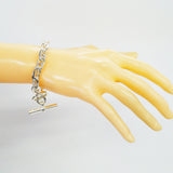 【6jfb0231】エルメス ブレスレット シェーヌダンクル MM 15コマ シルバー925【中古】レディース