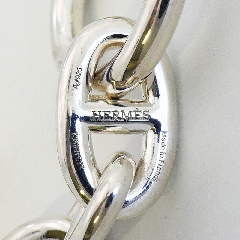 【6jfb0231】エルメス ブレスレット シェーヌダンクル MM 15コマ シルバー925【中古】レディース