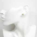 【6jfb0235-k】ティファニー ピアス ハートリボン K18YG イエローゴールド シルバー925【中古】レディース