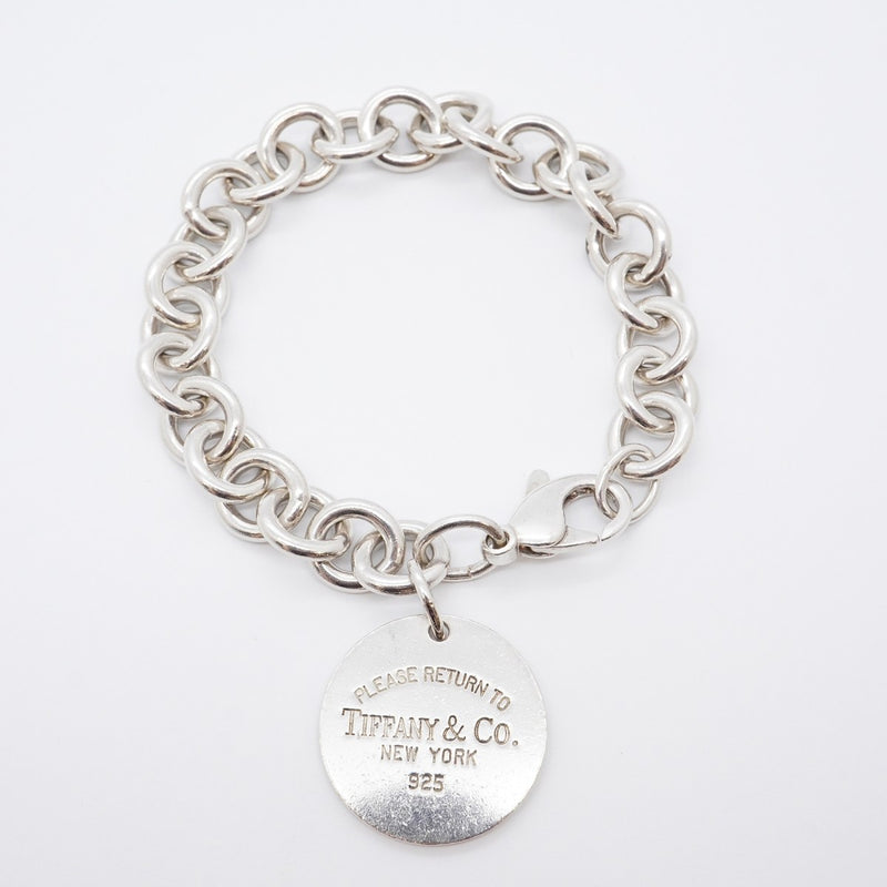 【6jfb0236-k】ティファニー ブレスレット リターントゥ 丸型 サークル シルバー925【中古】レディース