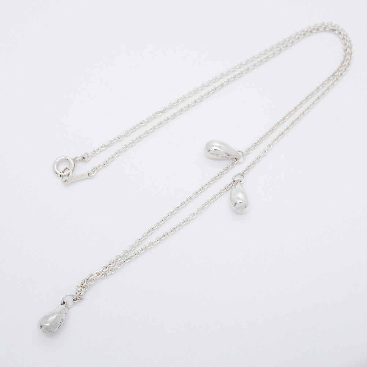 【6jfb0238-k】ティファニー ネックレス ティアドロップ 3P シルバー925【中古】レディース