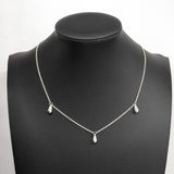 【6jfb0238-k】ティファニー ネックレス ティアドロップ 3P シルバー925【中古】レディース