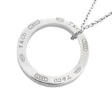 【6jfb0239-k】ティファニー ネックレス 1837/サークル シルバー925【中古】レディース