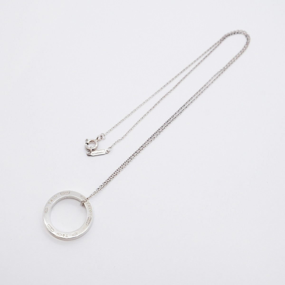 【6jfb0239-k】ティファニー ネックレス 1837/サークル シルバー925【中古】レディース