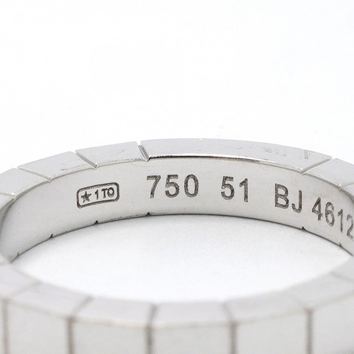【6jfb0242】カルティエ リング ラニエール K18WG ホワイトゴールド ＃51【中古】レディース