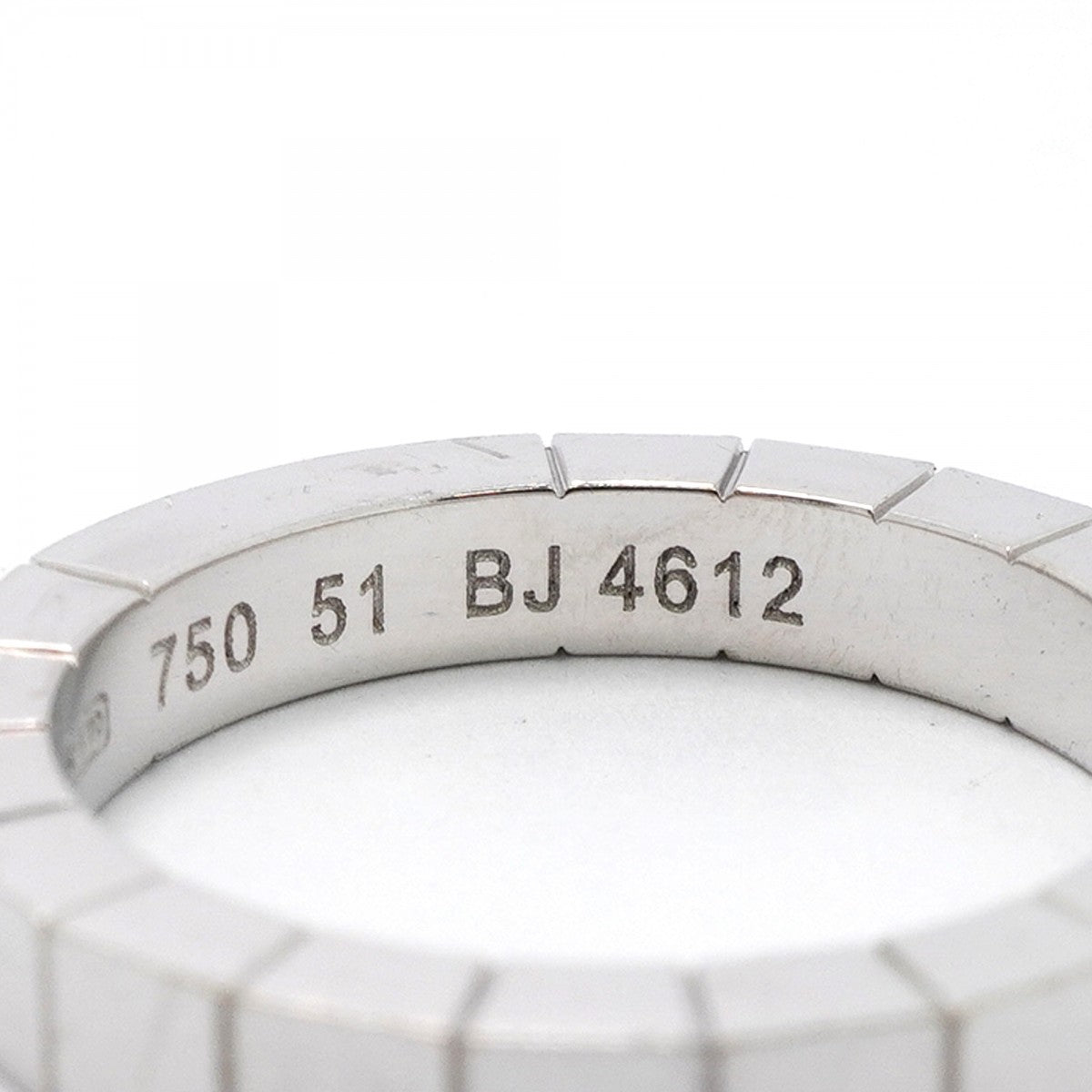 【6jfb0242】カルティエ リング ラニエール K18WG ホワイトゴールド ＃51【中古】レディース