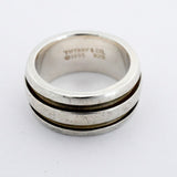 【6jfb0253】ティファニー リング グルーブド シルバー925 8.5号【中古】レディース
