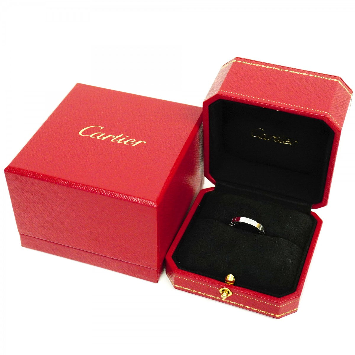 【6jfb0260】カルティエ リング ラニエール K18WG ホワイトゴールド ＃47【中古】レディース