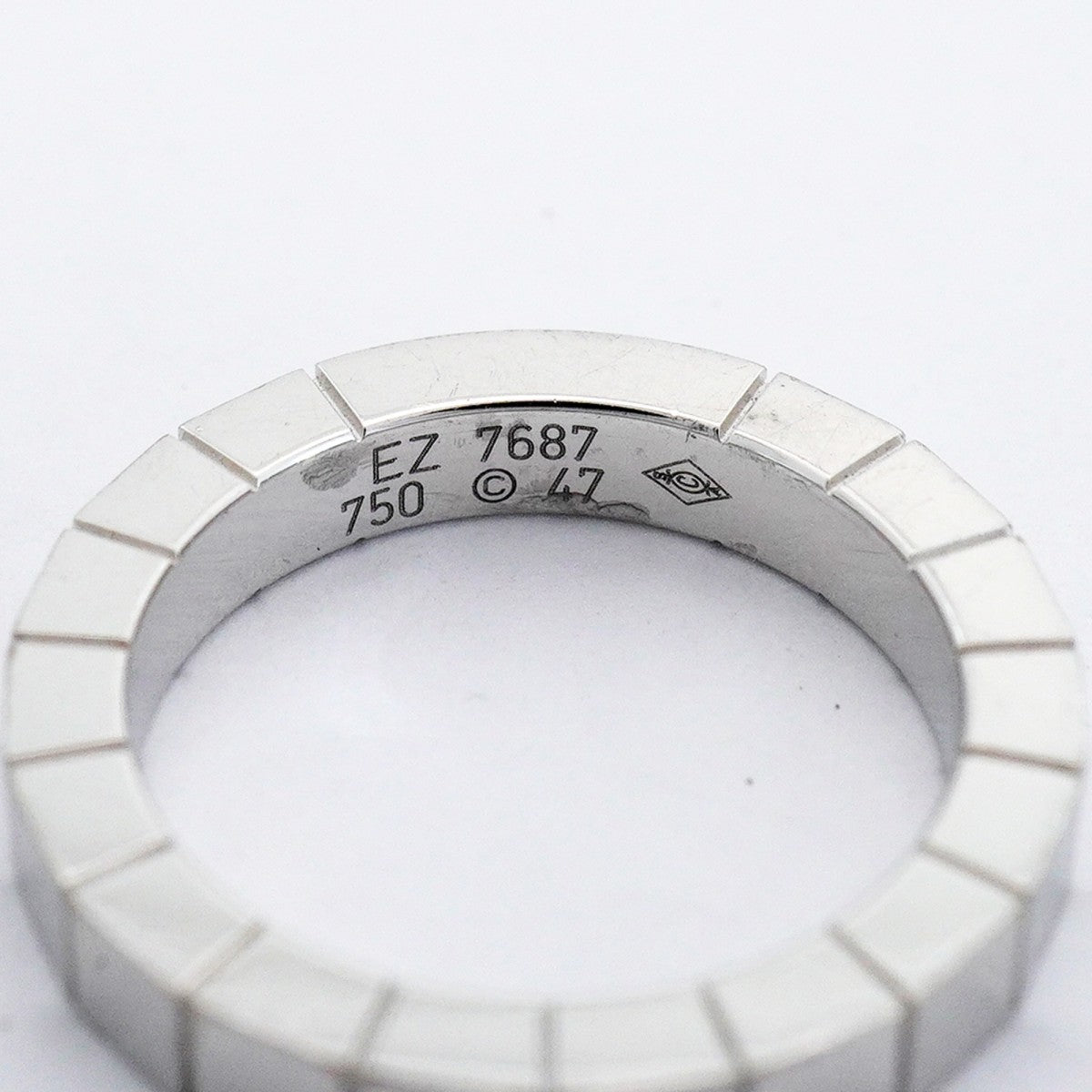 【6jfb0260】カルティエ リング ラニエール K18WG ホワイトゴールド ＃47【中古】レディース