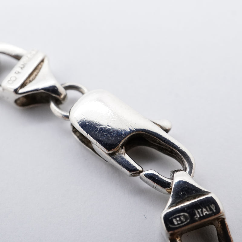 【6jfb0266】ティファニー ブレスレット フィガロ K18YG イエローゴールド シルバー925【中古】レディース