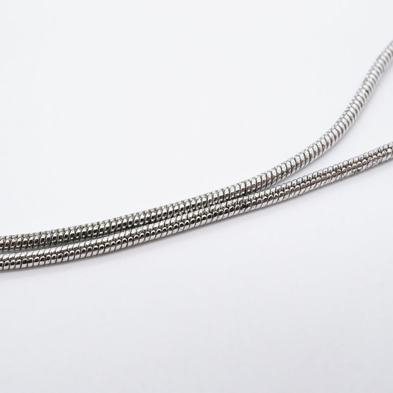 【6jfb0271】クリスチャンディオール ネックレス トロッター スクエア メタル ラインストーン シルバー【中古】レディース