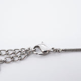 【6jfb0271】クリスチャンディオール ネックレス トロッター スクエア メタル ラインストーン シルバー【中古】レディース