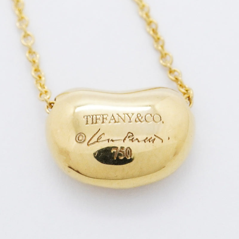【6jfb0273】ティファニー ネックレス ビーン K18YG イエローゴールド【中古】レディース