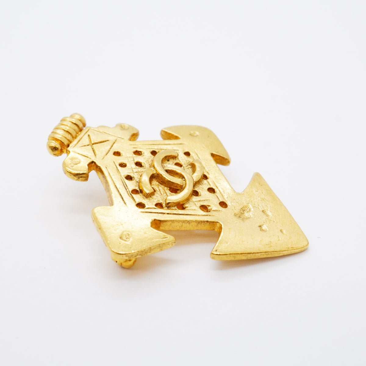 【6jfb0275】シャネル ブローチ ヴィンテージ ココマーク GPメッキ ゴールド【中古】レディース