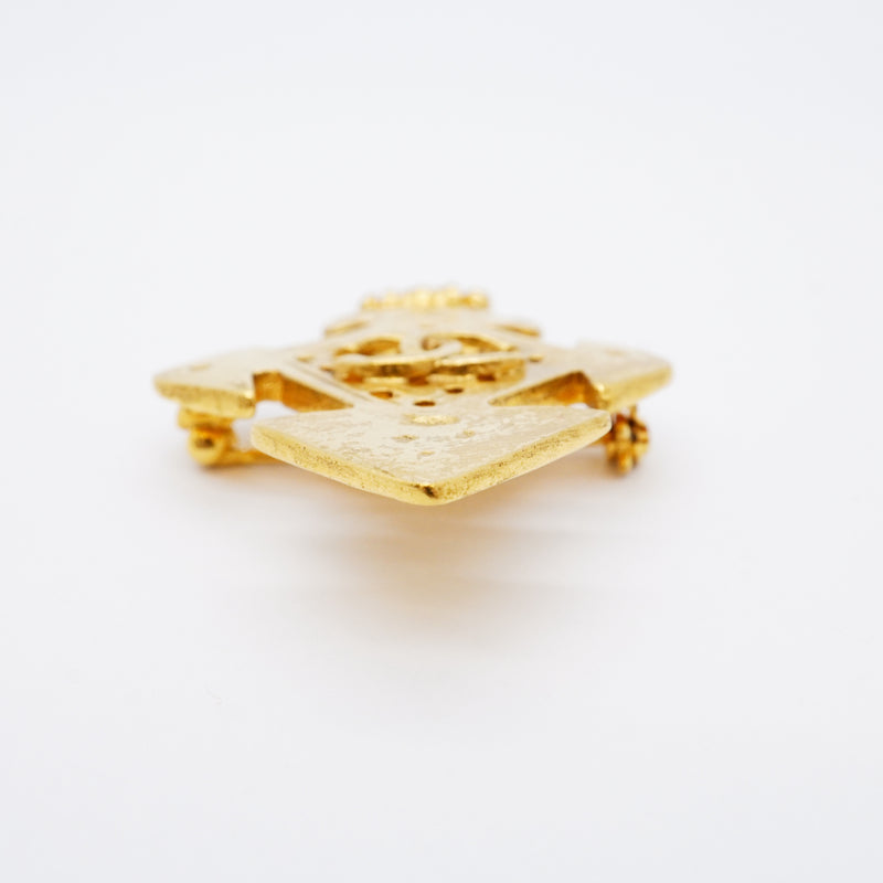 【6jfb0275】シャネル ブローチ ヴィンテージ ココマーク GPメッキ ゴールド【中古】レディース