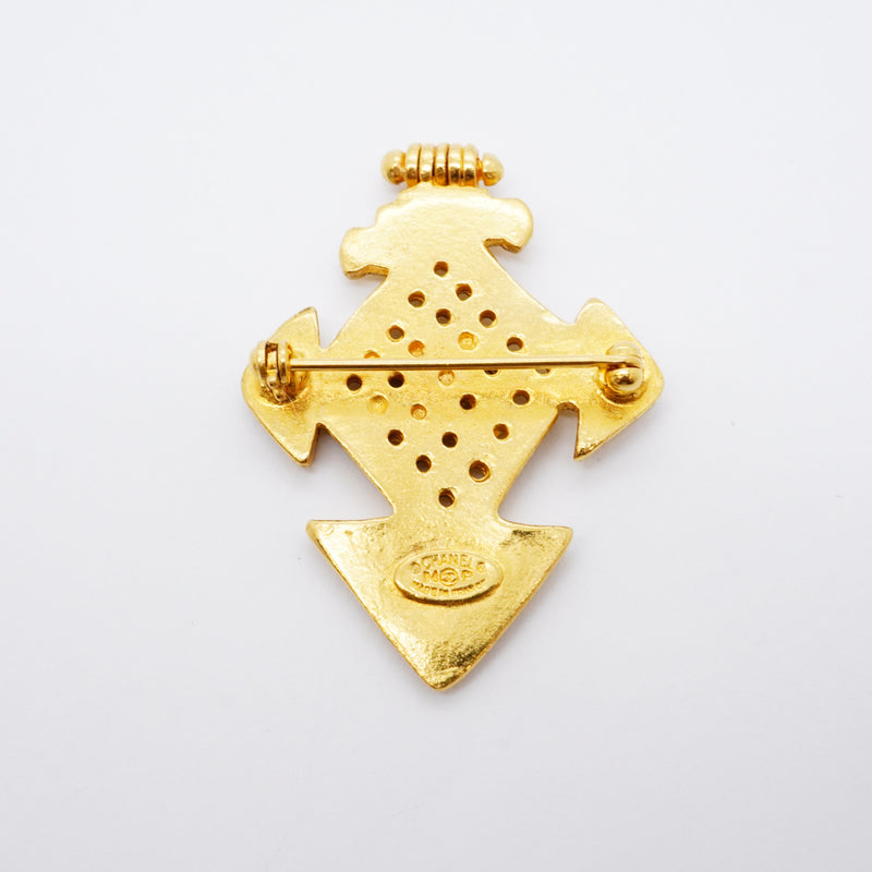 【6jfb0275】シャネル ブローチ ヴィンテージ ココマーク GPメッキ ゴールド【中古】レディース