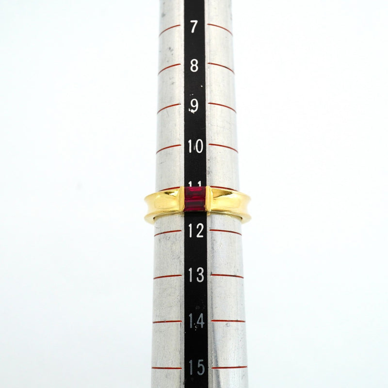 【6jfb0278】ティファニー リング スタッキング K18YG イエローゴールド ルビー ピンク 11.5号【中古】レディース