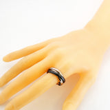 【6jfb0290】カルティエ リング トリニティ クラシックモデル K18WG ホワイトゴールド セラミック ブラック ＃63【中古】メンズ