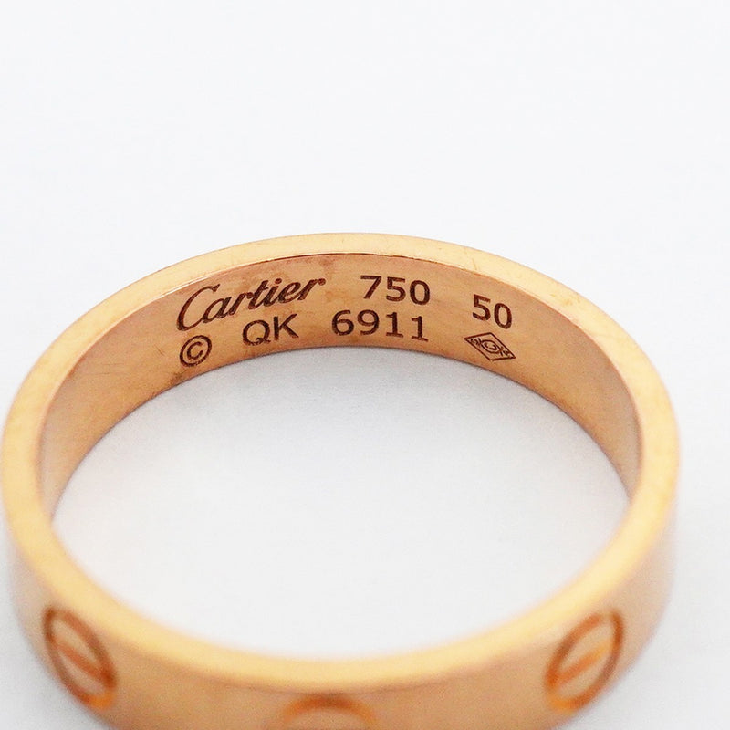 【6jfb0291】カルティエ リング ミニラブ K18PG ピンクゴールド ＃50【中古】レディース