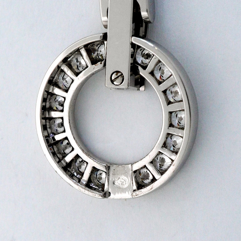 【6jfb0293】カルティエ ネックレス アグラフ K18WG ホワイトゴールド ダイヤモンド【中古】レディース