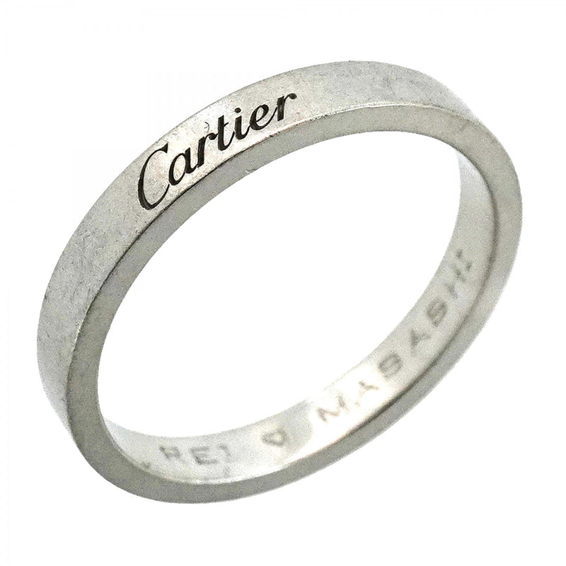 【6jfb0302】カルティエ リング エングレーブド Pt950 プラチナ ＃58【中古】メンズ