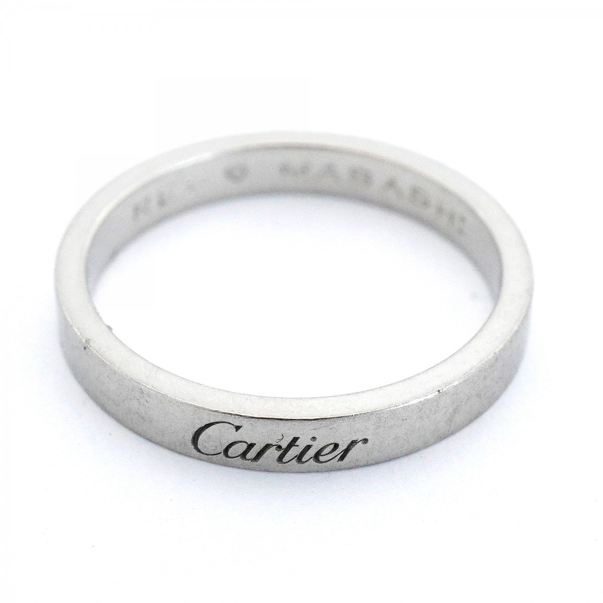 【6jfb0302】カルティエ リング エングレーブド Pt950 プラチナ ＃58【中古】メンズ