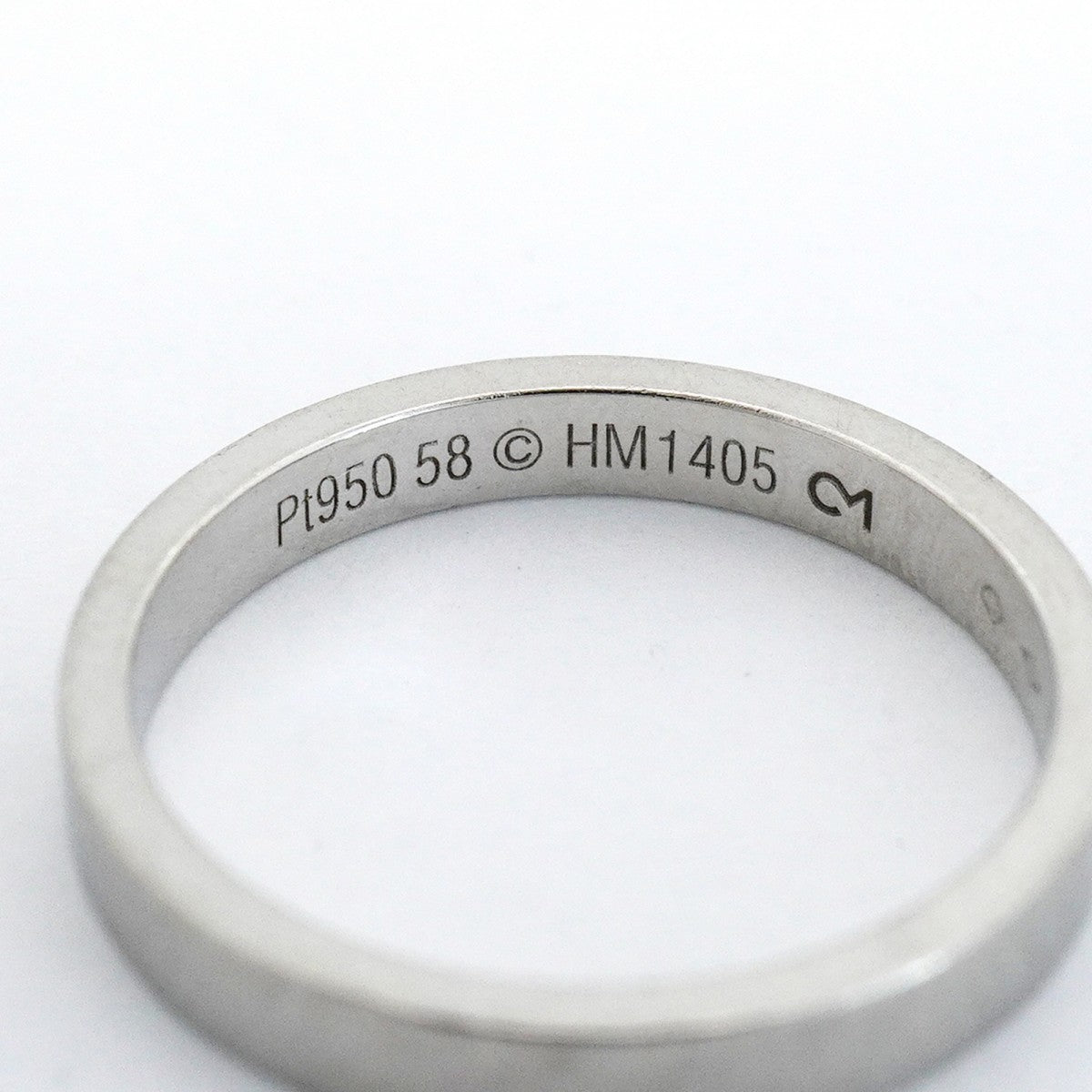 【6jfb0302】カルティエ リング エングレーブド Pt950 プラチナ ＃58【中古】メンズ