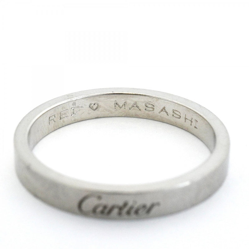 【6jfb0302】カルティエ リング エングレーブド Pt950 プラチナ ＃58【中古】メンズ