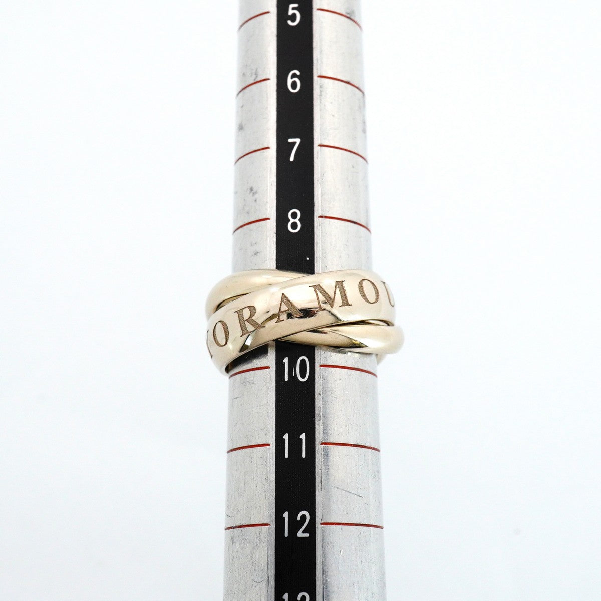 【6jfb0303】カルティエ リング トリニティ クリスマス限定 K18WG ホワイトゴールド ＃50【中古】レディース
