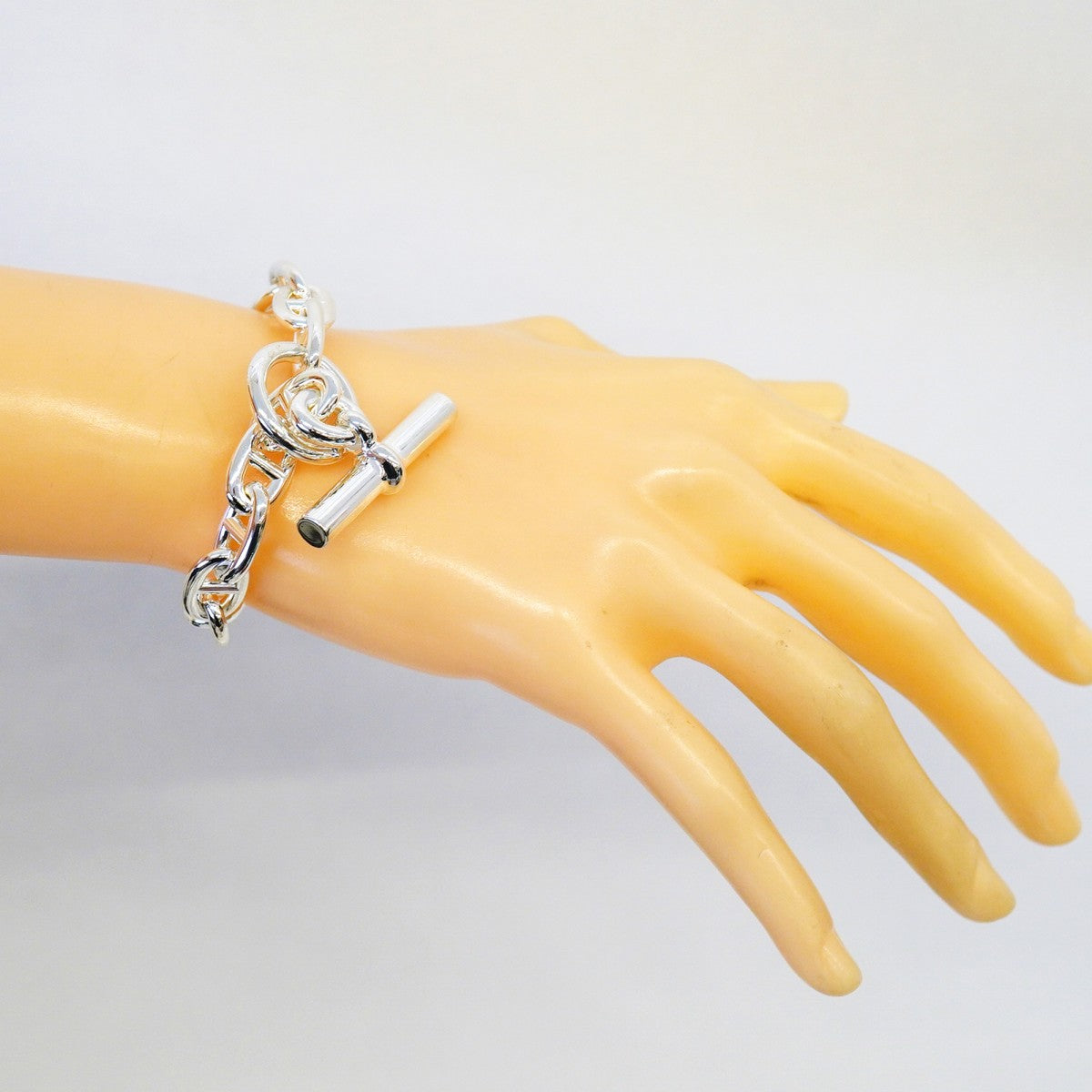 【6jfb0306】エルメス ブレスレット シェーヌダンクル MM 15コマ シルバー925【中古】メンズ レディース ユニセックス