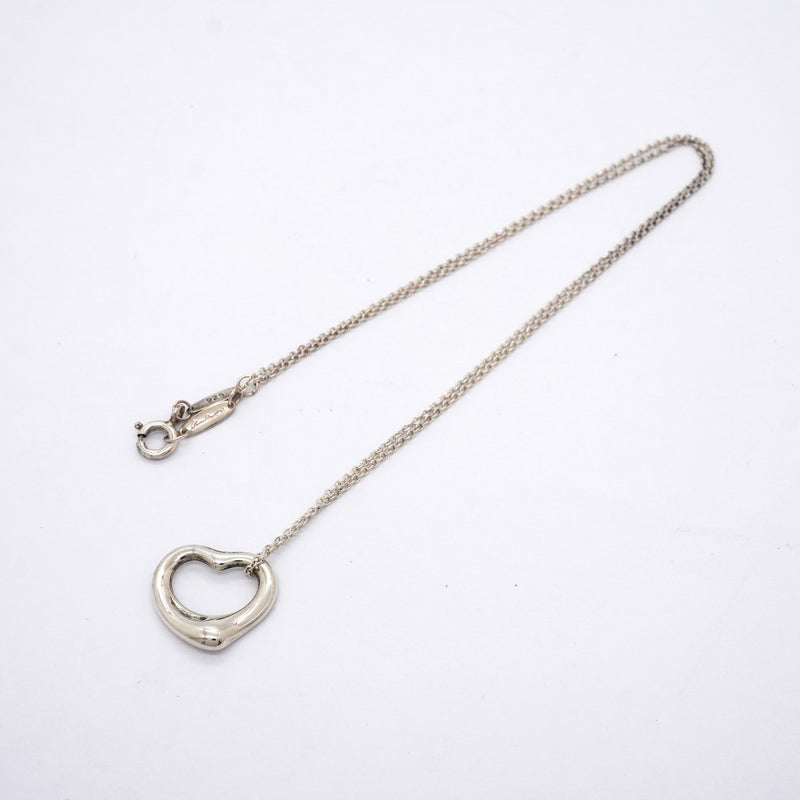 【6jfb0321-k】ティファニー ネックレス オープンハート シルバー925【中古】レディース