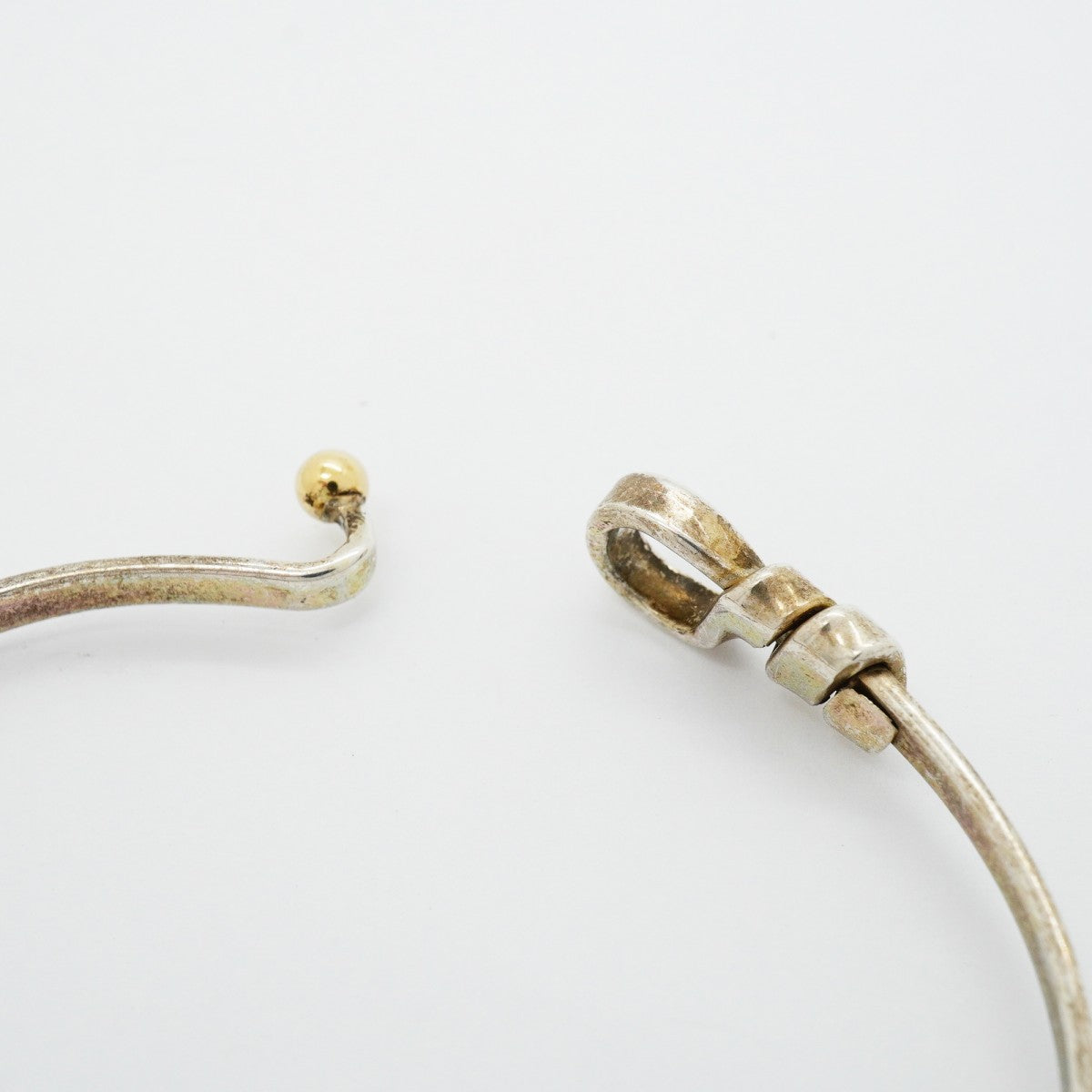 【6jfb0323-k】ティファニー バングル フック&アイ K18YG イエローゴールド シルバー925【中古】メンズ レディース ユニセックス