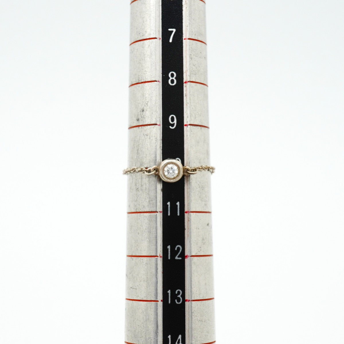 【6jfb0327-k】ティファニー リング バイザヤード 1PD シルバー925 ダイヤモンド 10号【中古】レディース