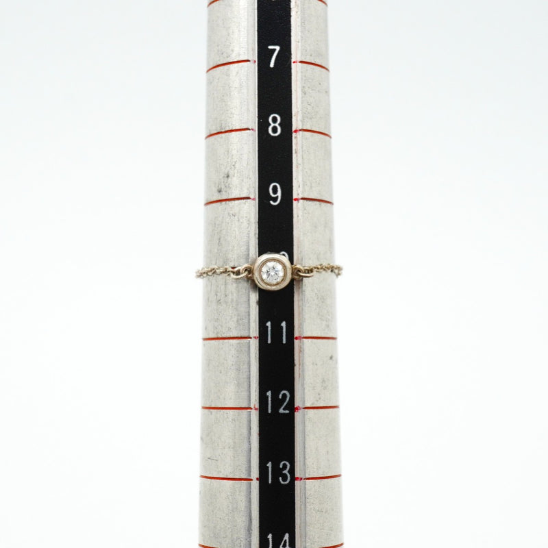 【6jfb0327-k】ティファニー リング バイザヤード 1PD シルバー925 ダイヤモンド 10号【中古】レディース