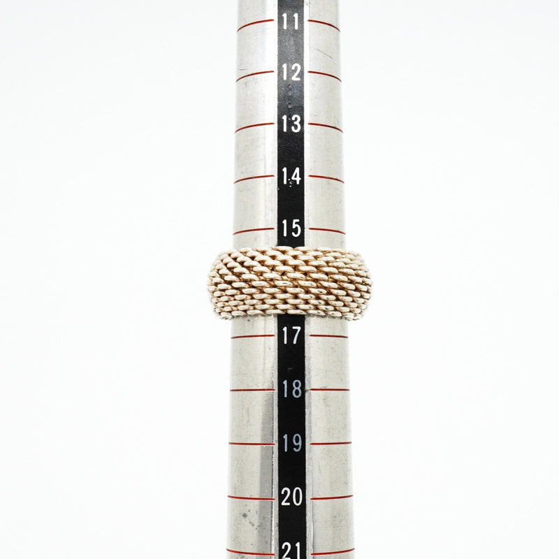 【6jfb0328-k】ティファニー リング サマセット/メッシュ シルバー925 16.5号【中古】メンズ レディース ユニセックス