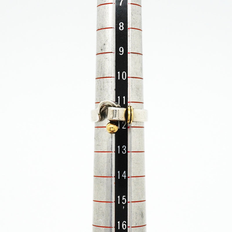 【6jfb0329-k】ティファニー リング フック&アイ K18YG イエローゴールド シルバー925 11.5号【中古】レディース