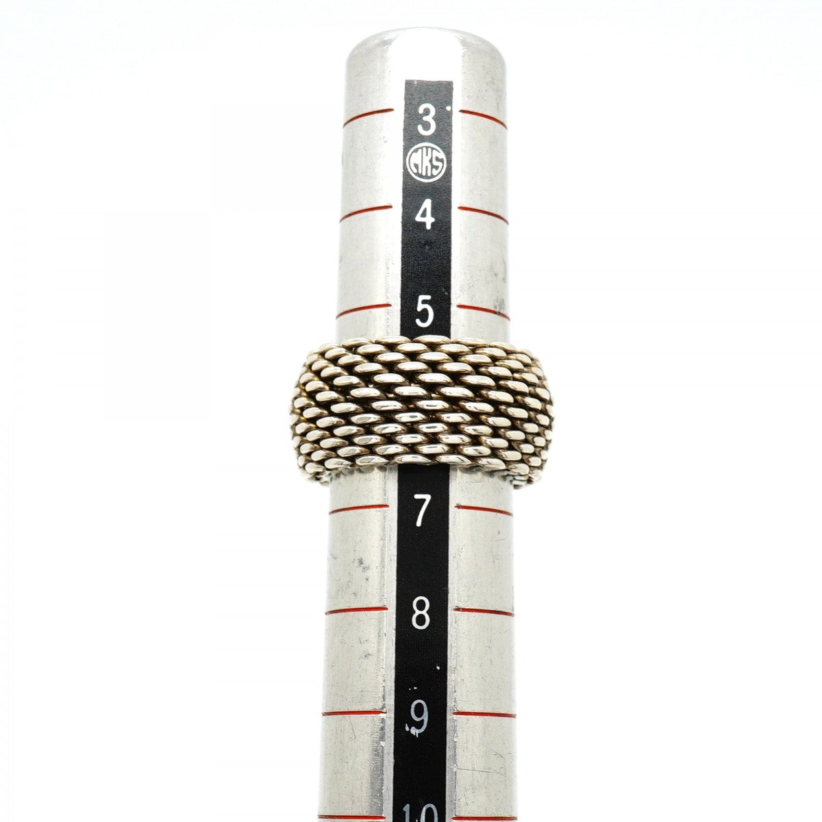 【6jfb0337-k】ティファニー リング サマセット/メッシュ シルバー925 6.5号【中古】レディース