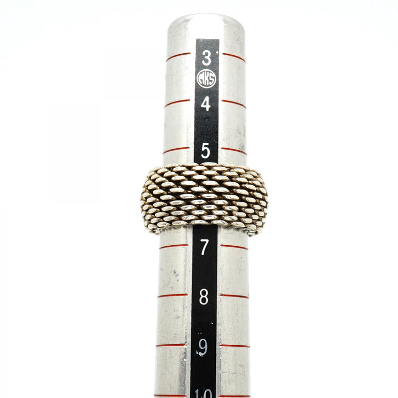 【6jfb0337-k】ティファニー リング サマセット/メッシュ シルバー925 6.5号【中古】レディース