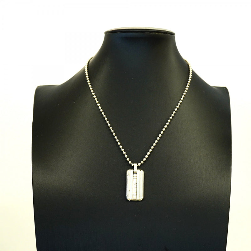 【6jfb0343-k】ティファニー ネックレス アトラス プレート/ボールチェーン シルバー925【中古】レディース