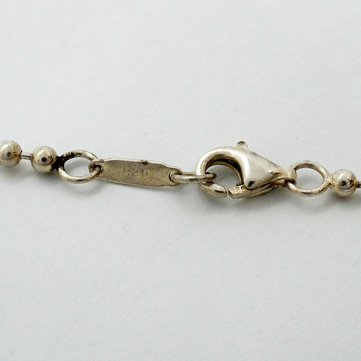 【6jfb0343-k】ティファニー ネックレス アトラス プレート/ボールチェーン シルバー925【中古】レディース