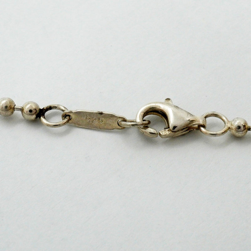 【6jfb0343-k】ティファニー ネックレス アトラス プレート/ボールチェーン シルバー925【中古】レディース