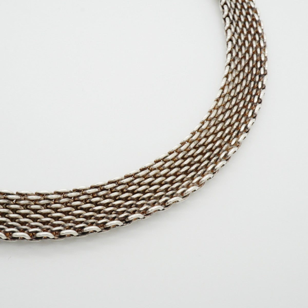 【6jfb0346-k】ティファニー ネックレス サマセット/メッシュ シルバー925【中古】メンズ レディース ユニセックス