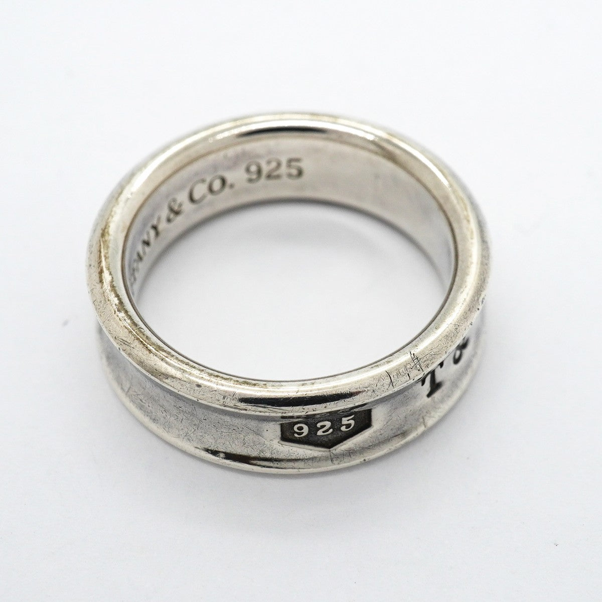 【6jfb0348-k】ティファニー リング ナロー シルバー925 18.5号【中古】メンズ