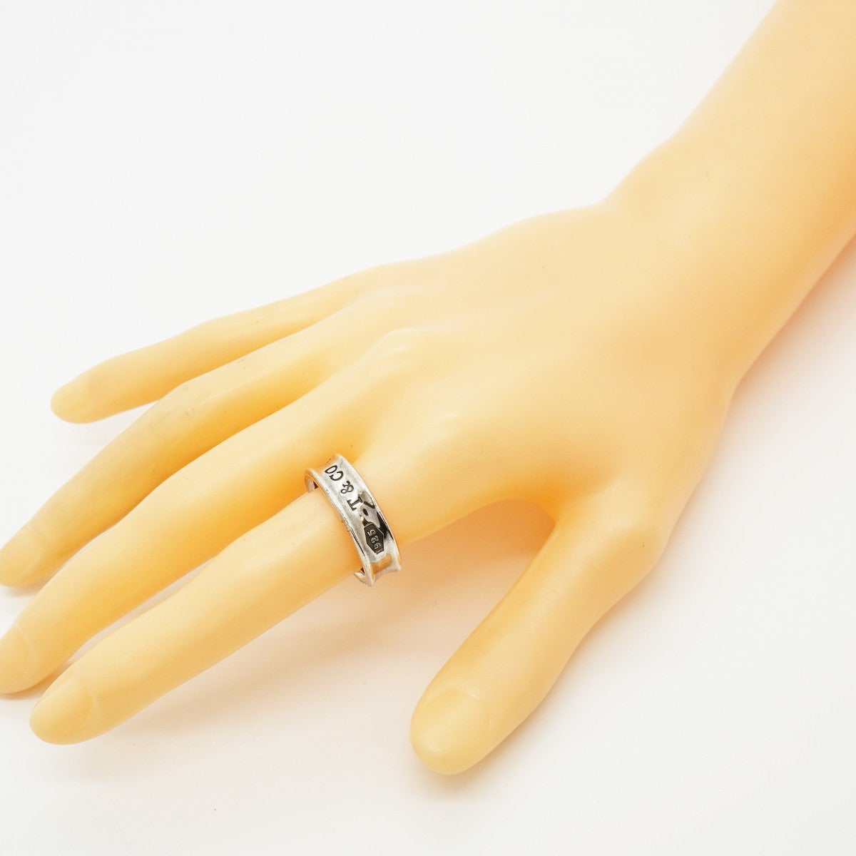 【6jfb0348-k】ティファニー リング ナロー シルバー925 18.5号【中古】メンズ