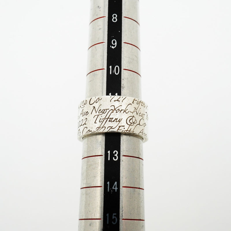 【6jfb0349-k】ティファニー リング ノーツ/ワイド シルバー925 12号【中古】レディース