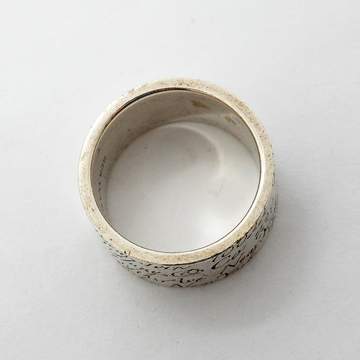 【6jfb0349-k】ティファニー リング ノーツ/ワイド シルバー925 12号【中古】レディース