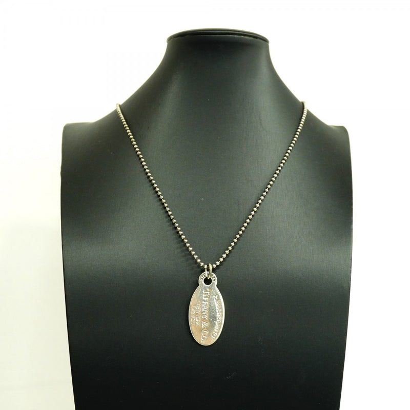 【6jfb0351-k】ティファニー ネックレス リターントゥ/ボールチェーン オーバル シルバー925【中古】レディース
