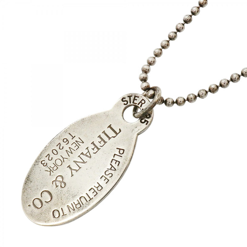 【6jfb0351-k】ティファニー ネックレス リターントゥ/ボールチェーン オーバル シルバー925【中古】レディース