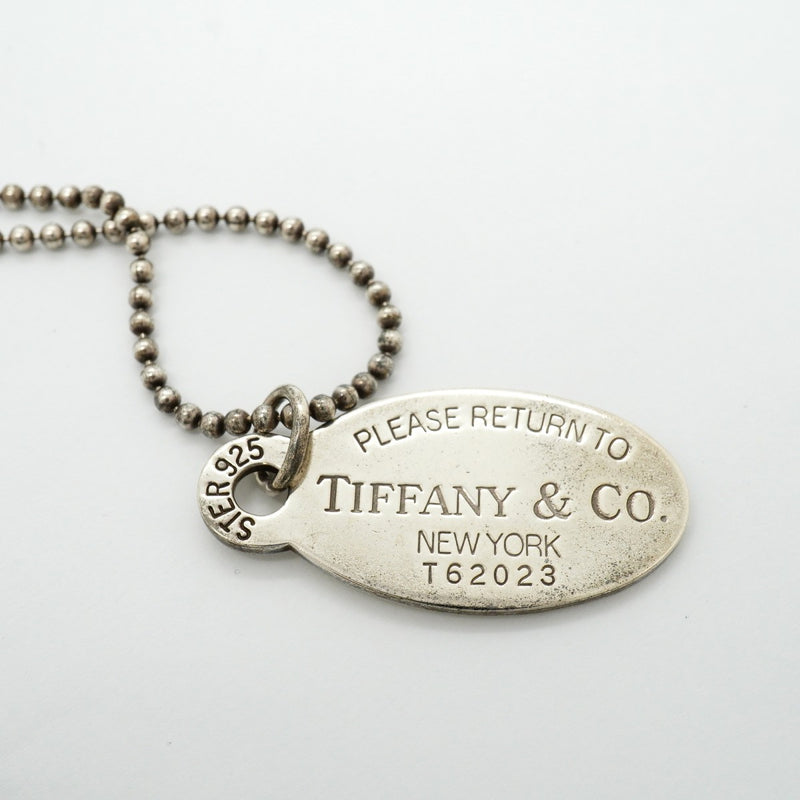 【6jfb0351-k】ティファニー ネックレス リターントゥ/ボールチェーン オーバル シルバー925【中古】レディース